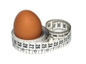 αυγό και εκατοστό για απώλεια βάρους